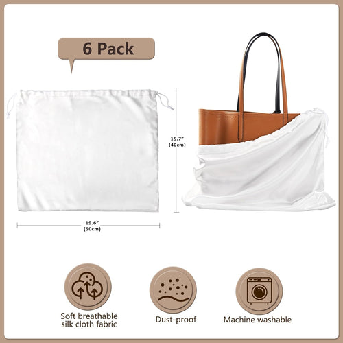 6 Pack Purse Dust Bags Handbags Storage for Shoes Boots Bags Storage