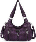 Large Purses and Handbags for Women Washed Faux Leather Crossbody Hobo Satchel Shoulder Handbag Tote Purse
