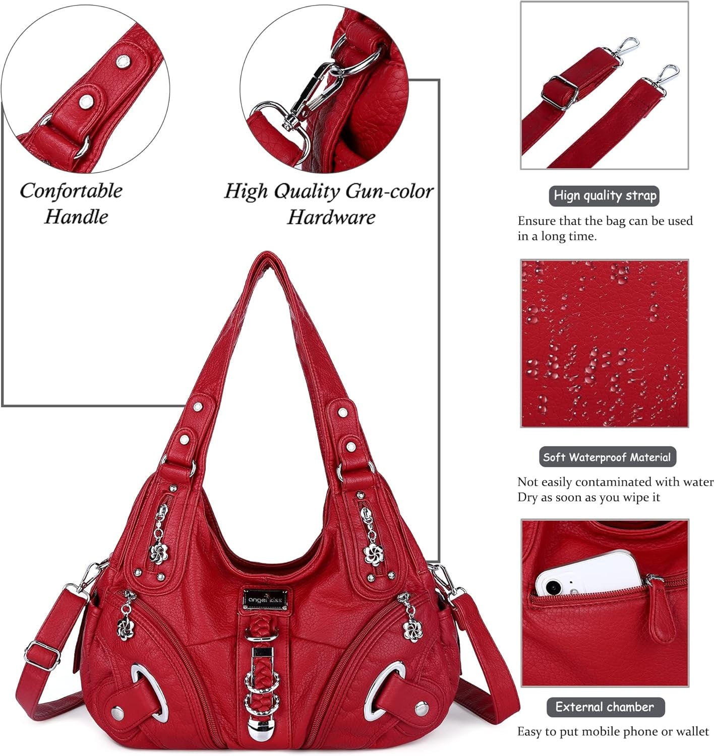 Angelkiss Hobo Purses and Handbags for Women Satchel Handbag Women Purses Large Daily Shoulder Bags | Purses, Handbags, Handbag, Women Purses, Large, Daily