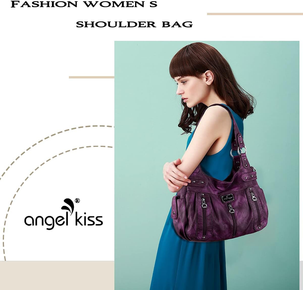 Large Purses and Handbags for Women Washed Faux Leather Crossbody Hobo Satchel Shoulder Handbag Tote Purse