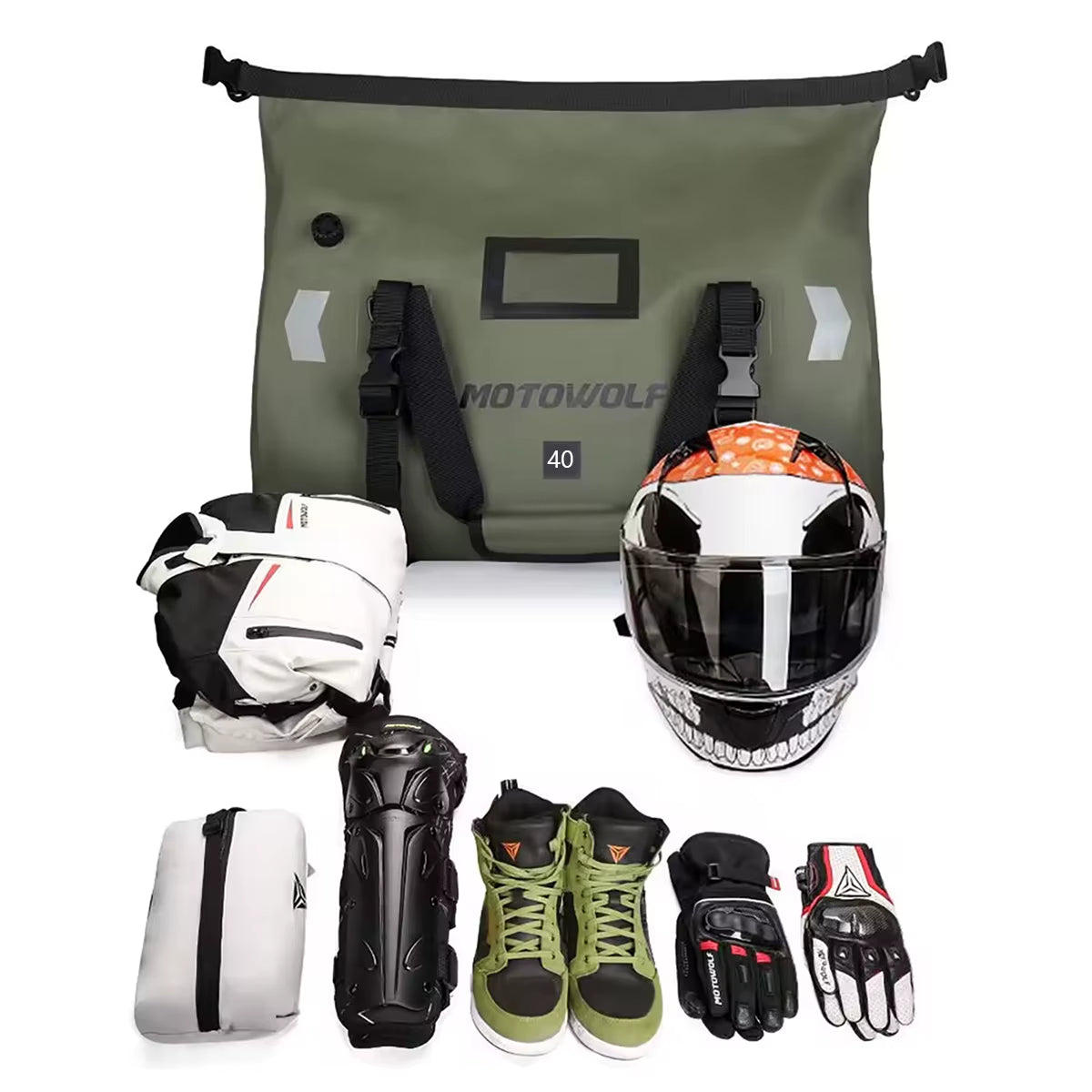 Motorcycle Waterproof Tail Bag Travel Outdoor Dry Luggage Roll Pack Bag 20 /40/66 Motorbike Luggage Backpack Motorcycle Seat Bag