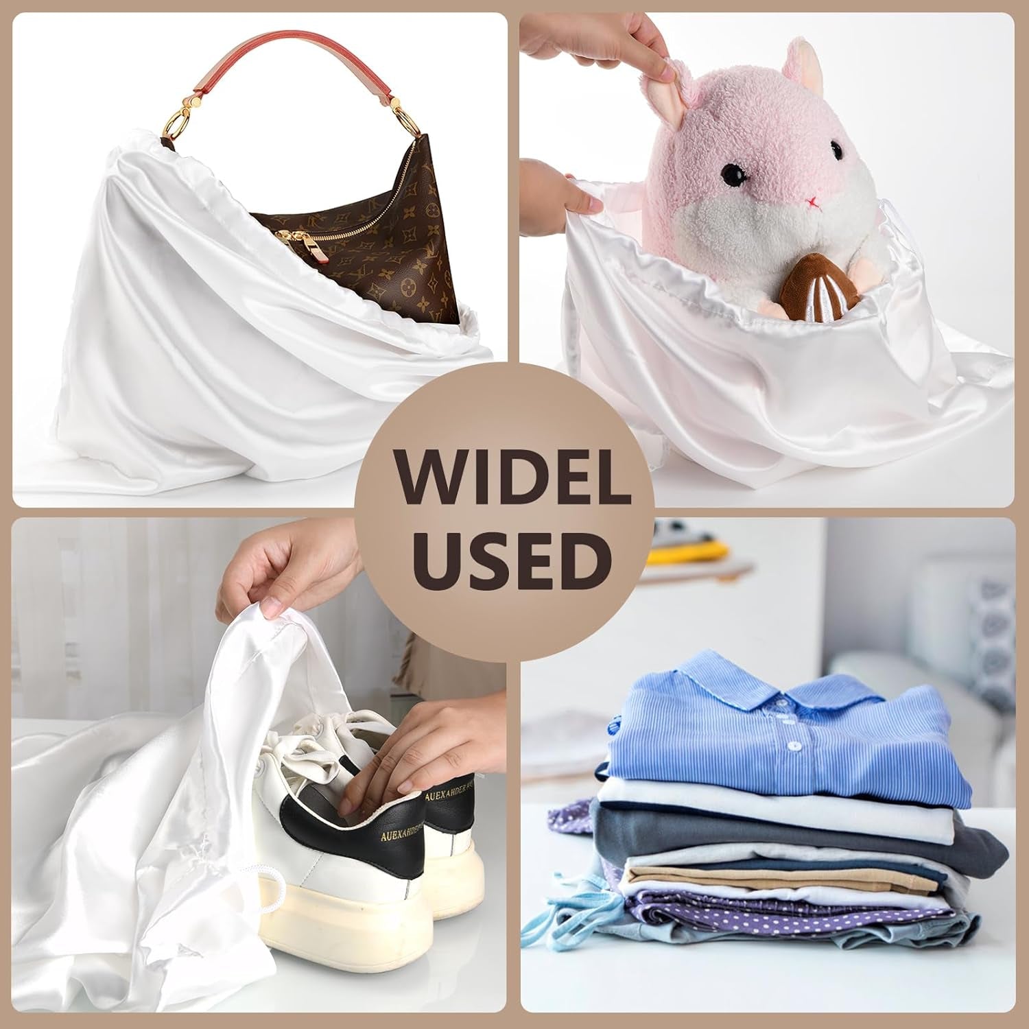 6 Pack Purse Dust Bags Handbags Storage for Shoes Boots Bags Storage
