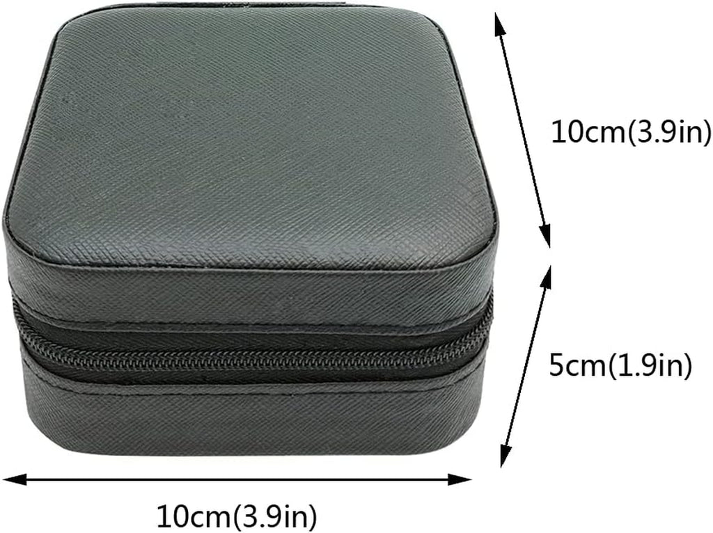 Mini Jewelry Travel Case, Small Portable Jewellry Organizer Box Portable Display Storage Box for Rings Earrings Necklaces, Gifts for Girl, Women, Wedding, Birthday, Mom, Mother'S Day (Black)