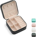 Mini Jewelry Travel Case, Small Portable Jewellry Organizer Box Portable Display Storage Box for Rings Earrings Necklaces, Gifts for Girl, Women, Wedding, Birthday, Mom, Mother'S Day (Black)